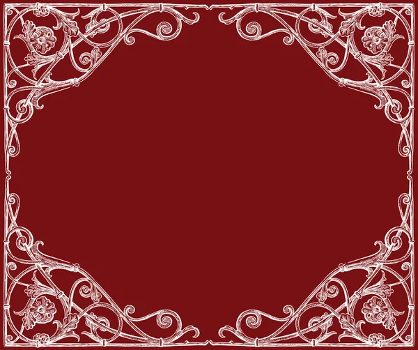 Vector Tekening Van Decoratief Frame Art Nouveau Stijl — Stockvector