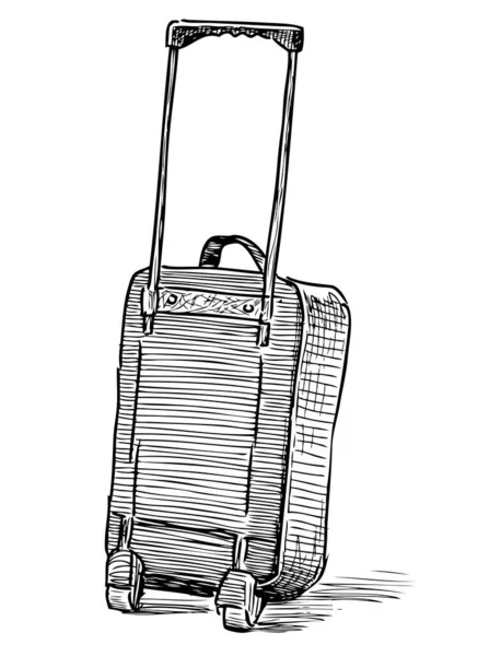 Dibujo Mano Alzada Maleta Para Viajes — Vector de stock