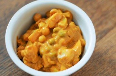 Taze lezzetli yemek, nohut kari, Asya yemeği..