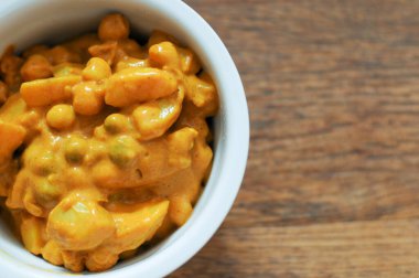 Taze lezzetli yemek, nohut kari, Asya yemeği..