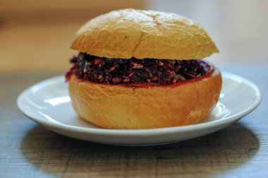 Taze vejetaryen burger.