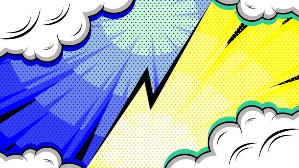 Pop Konst Bakgrund Med Pow Dynamisk Tal Bubbla Prickar Bakgrund — Stock vektor