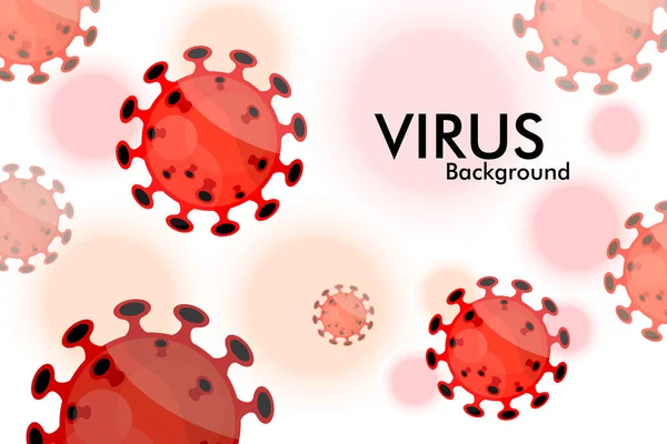 Infección Por Virus Rojo Fondo Concepto Bacterias — Vector de stock