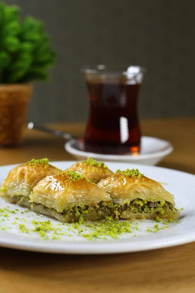 Традиционный Турецкий Десерт Паклава Кешью Грецкими Орехами — стоковое фото