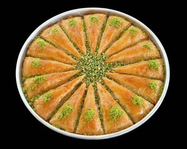 Sobremesa Tradicional Turca Baklava Com Caju Nozes — Fotografia de Stock