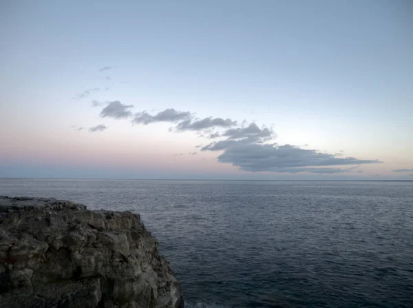 Zonsondergang Boven Rustige Caribische Wateren Rock Sound Eleuthera — Stockfoto