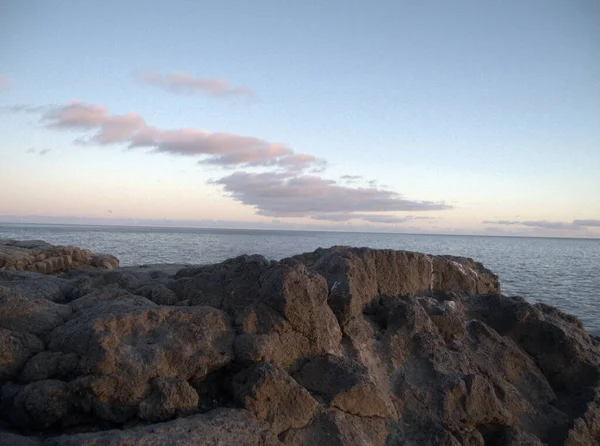 Pôr Sol Sobre Águas Calmas Caribe Rock Sound Eleuthera — Fotografia de Stock