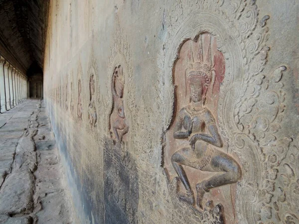 アンコール・ワット寺院の壁画像｜カンボジアアジアインドシナシェムリアップ — ストック写真