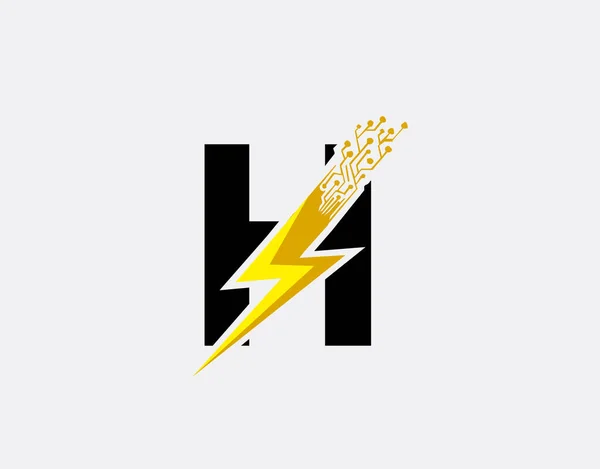 Flash Letter Logo Icon Electrical Bolt Initial Letter Logo Design — Stock Vector