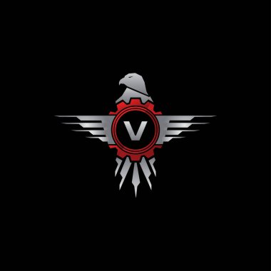 Metal Kartal C Mektup Logosu Otomotiv Hizmeti Konsepti İçin Mükemmel.