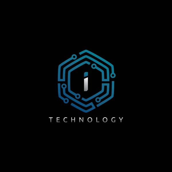 Creatieve Letter Hexagon Technology Logo Icon — Stockvector