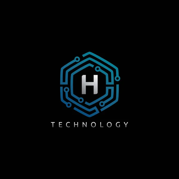 Creatieve Letter Hexagon Technology Logo Icon — Stockvector