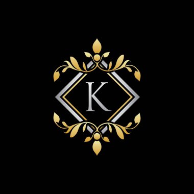 Lüks Geometri K Harf Butik Logo Tasarımı