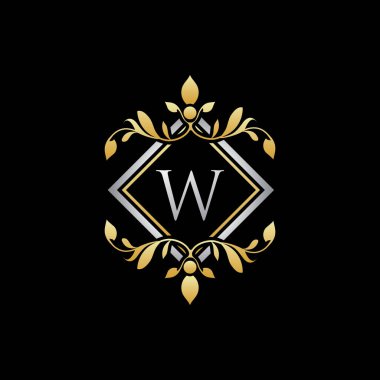 Lüks Geometri W Harf Butik Logo Tasarımı