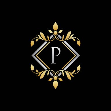 Lüks Geometri P Harf Butik Logo Tasarımı