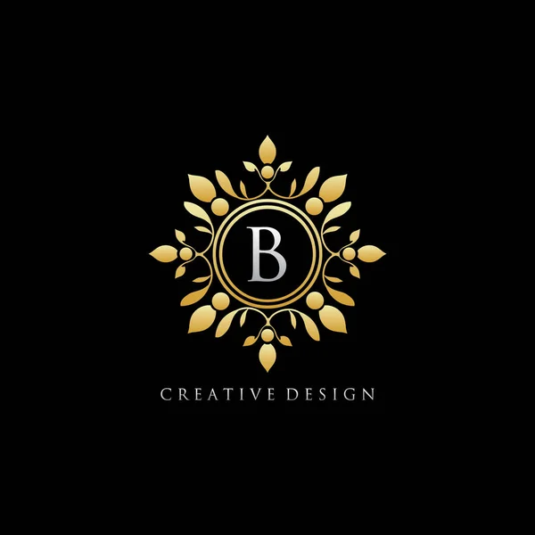Elegante Círculo Carta Logo Design — Vetor de Stock