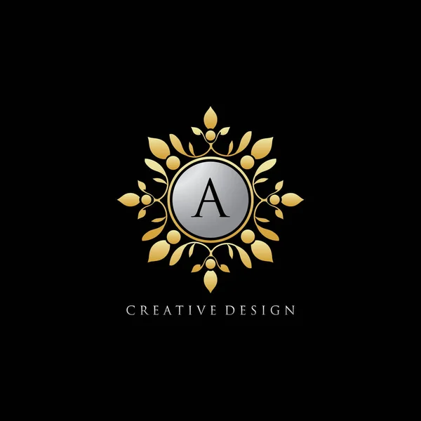 Elegant Circle Letter Logo Design — Stock Vector