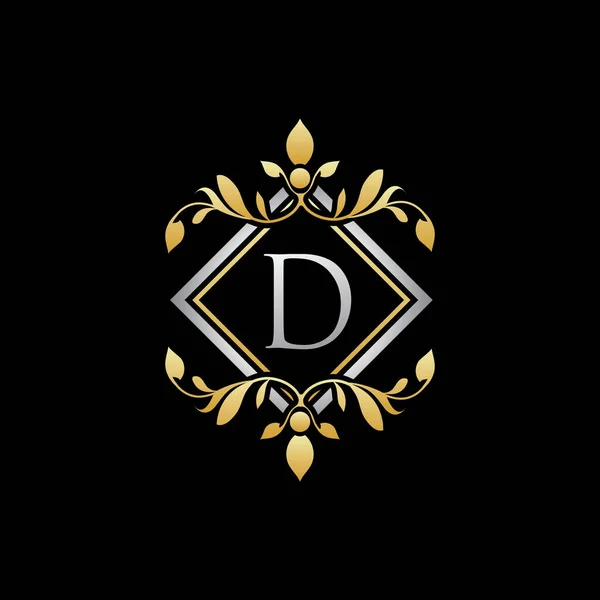 Luxury Geometry Letter Boutique Logo Design — Stock Vector