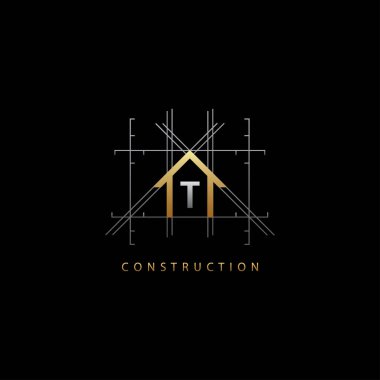 Golden House Concept T Letter Logo Tasarımı