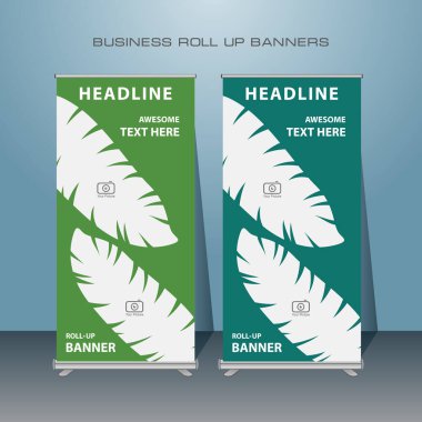 Yaratıcı Yeşil Yaprak Katlama Şablon Tasarımı