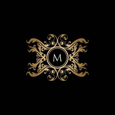 Lüks Butik M Mektup Altın Logosu