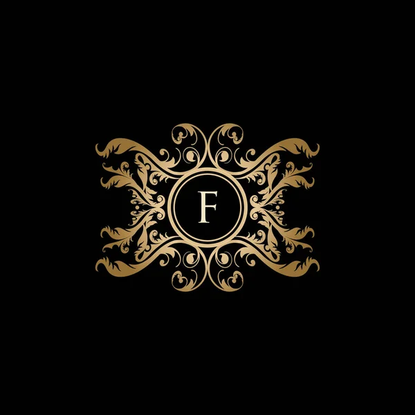 Lüks Butik Harfi Altın Logo — Stok Vektör