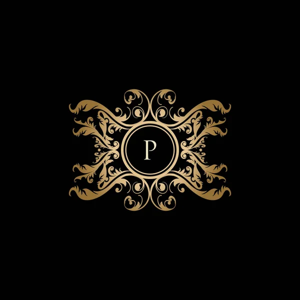 Luxury Boutique Letter Gold Logo — 스톡 벡터