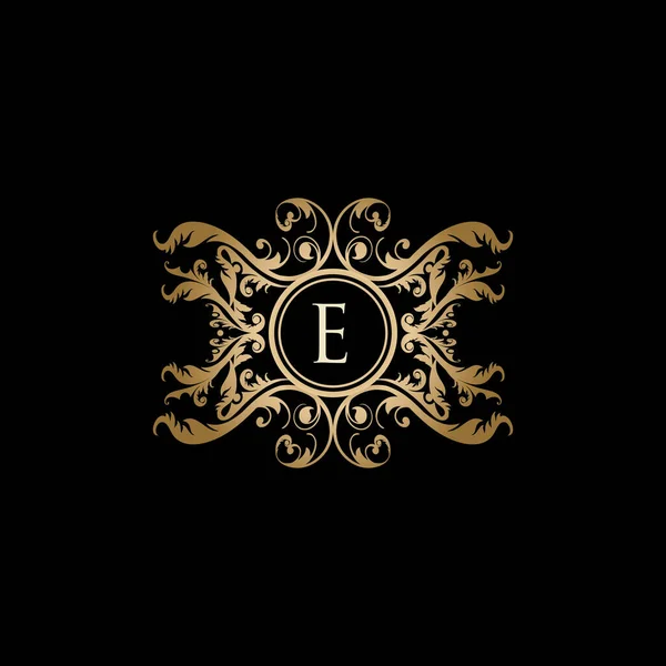 Розкішний Бутік Електронний Лист Золотий Логотип — стоковий вектор