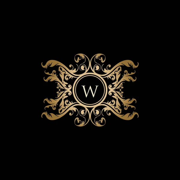 Luxury Boutique Letter Gold Logo — Stock Vector