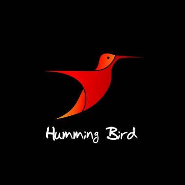 Güzel Mırıldanan Kuş Logosu Simgesi