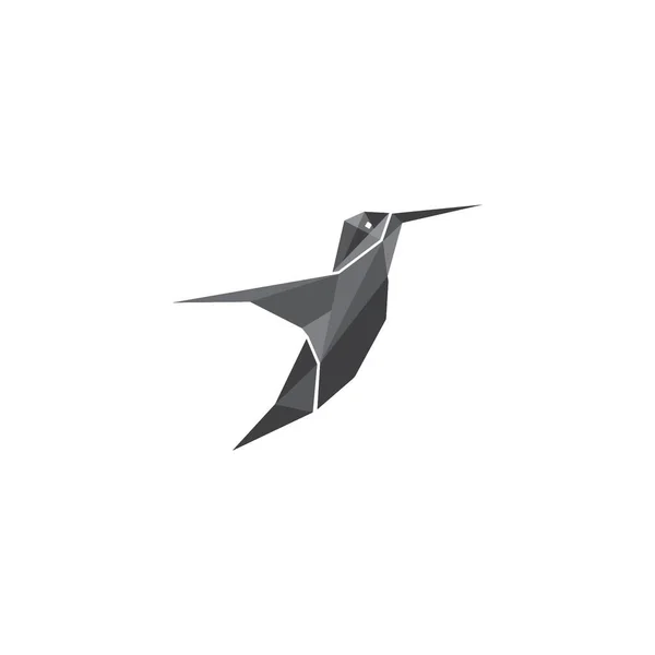 Belo Humming Bird Logo Ícone — Vetor de Stock