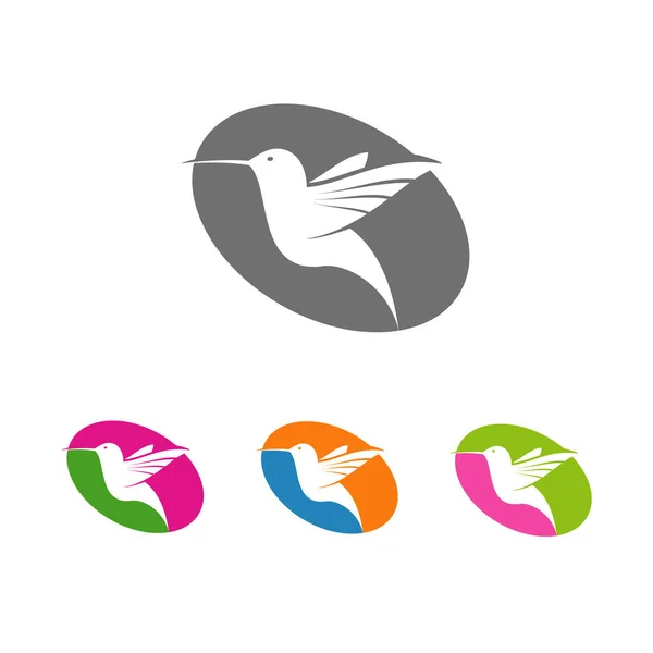 Schöne Kolibri Logo Symbol — Stockvektor