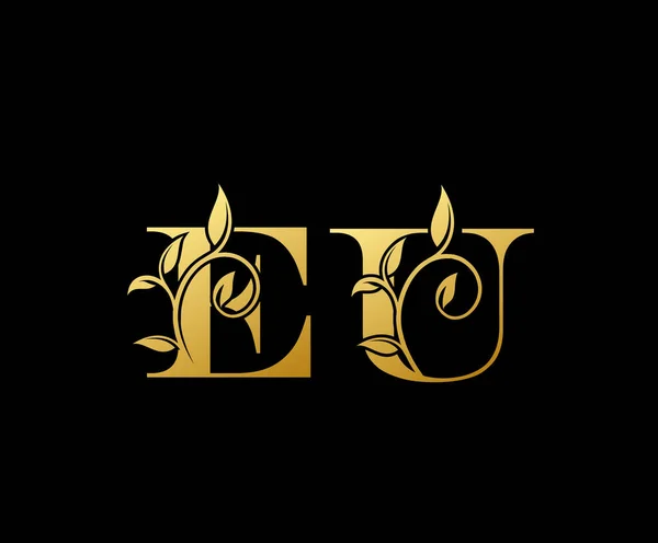 Icono Del Logotipo Carta Oro Icono Elegante Del Logotipo Del — Archivo Imágenes Vectoriales