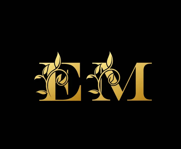 Gold Letter Logo Icon Classy Gold Letter Monogram Logo Icon — стоковий вектор