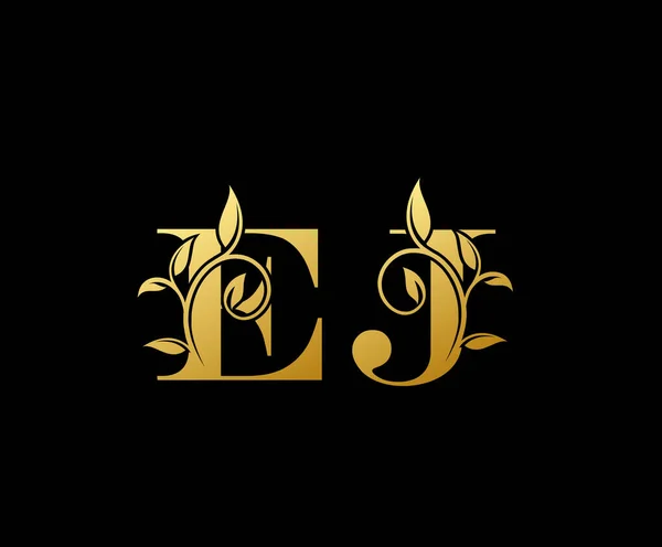 Gold Letter Logo Icon Edles Goldbuchstaben Monogramm Logo Symbol Für — Stockvektor