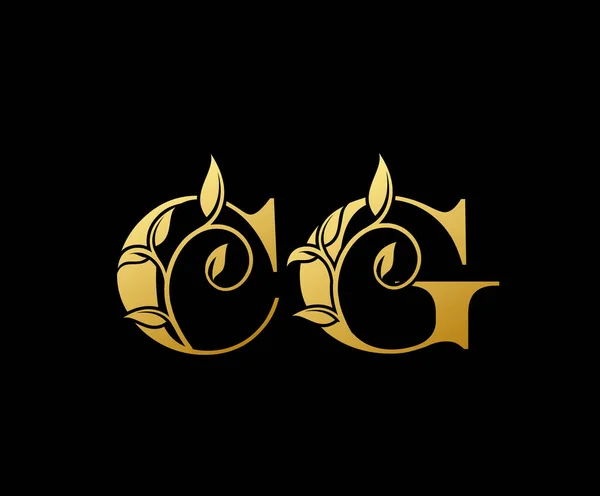 Gold Letter Logo Icon Stijlvolle Gouden Letter Monogram Logo Pictogram — Stockvector
