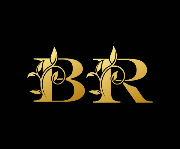 Gold Letter Logo Icon Edle Goldene Buchstaben Monogramm Logo Symbol — Stockvektor