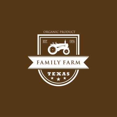 Retro Tarım Logosu Tasarımı, Vintage Tarım Logosu