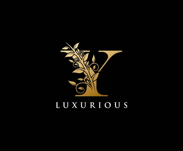 Luxe Gold Letter Logo — Stockvector