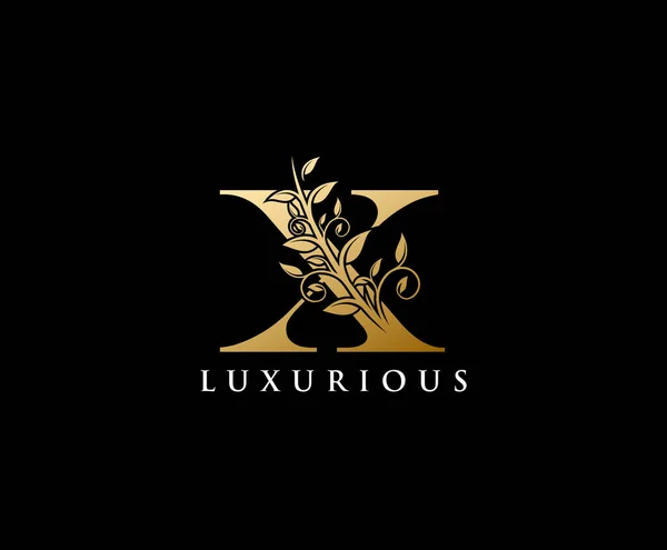 Luxusní Logo Zlatého Písmene — Stockový vektor