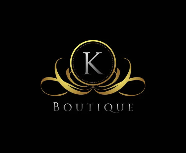 Logotipo Letra Lujo Oro Boutique — Archivo Imágenes Vectoriales