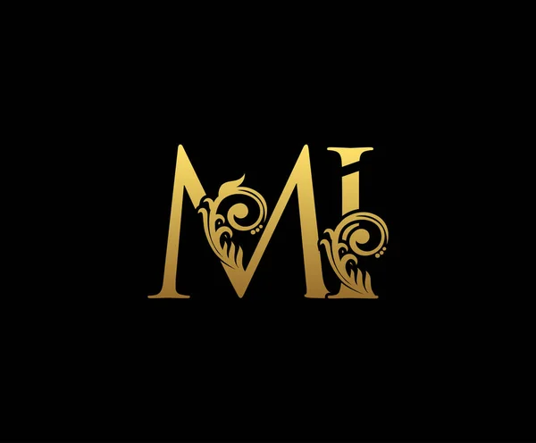 Golden Luxury List Logo Design — Wektor stockowy