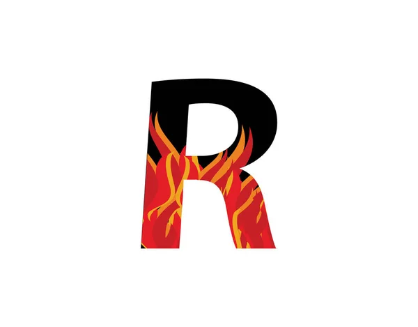 Feuer Letter Logo Design — Stockvektor