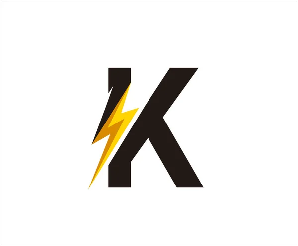 Elektrische Flash Power Letter Logo — Stockvector