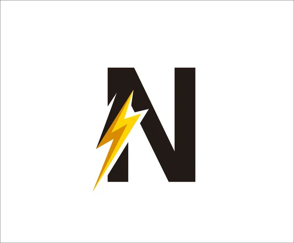 Logotipo Eléctrico Letra Energía Flash — Vector de stock