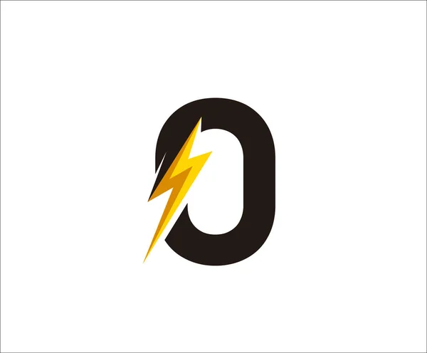 Eléctrica Flash Power Letra Logotipo — Archivo Imágenes Vectoriales