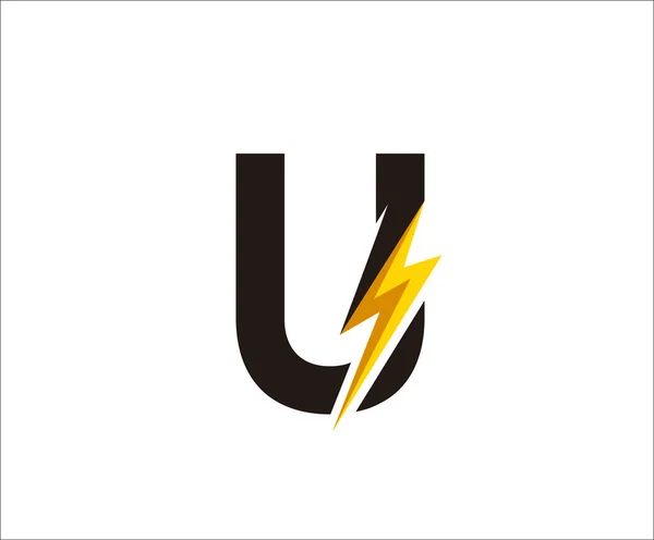 Logotipo Eléctrico Letra Energía Flash — Archivo Imágenes Vectoriales