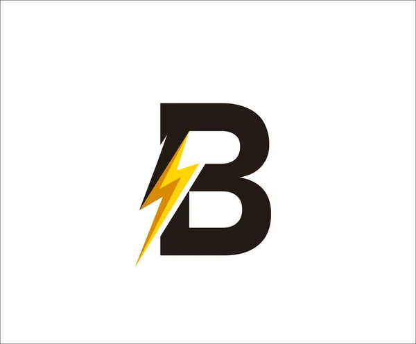 Electrical Flash Power Letra Logotipo — Vector de stock
