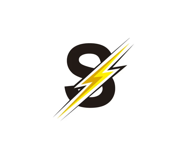 Logotipo Eléctrico Flash Letter — Archivo Imágenes Vectoriales