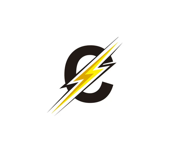 Elektrisk Flash Brev Logo — Stock vektor